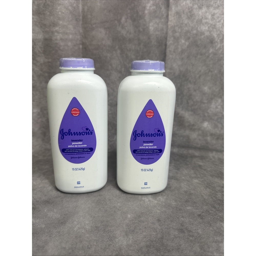 2x Johnson's Baby Powder Lavender Cornstarch Hypoallergenic 15 oz New Sealed